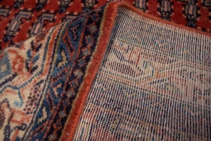 Vintage Orange-red Tribal 4X7 Botemir Persian Rug