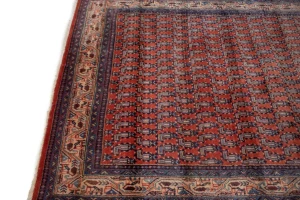 Vintage Orange-red Tribal 4X7 Botemir Persian Rug