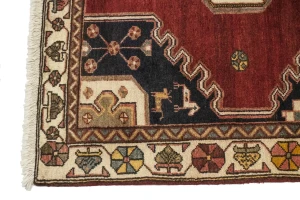 Vintage Red Tribal 4'6X6'8 Mazlaghan Persian Rug