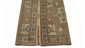 Vintage Khaki Tribal 4X7 Hamedan Persian Rug