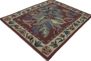 Floral Dhurrie 8X10 Chinese Oriental Rug
