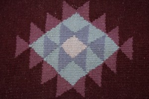 Wine Red Geometric Tribal Kilim 4X6 Chinese Oriental Rug