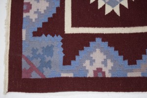 Wine Red Geometric Tribal Kilim 4X6 Chinese Oriental Rug