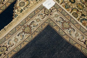 Dark Navy Geometric Floral 5X8 Indo-Bidjar Oriental Rug