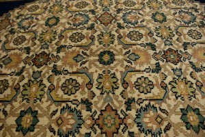Dark Navy Geometric Floral 5X8 Indo-Bidjar Oriental Rug