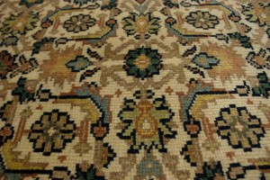 Dark Navy Geometric Floral 5X8 Indo-Bidjar Oriental Rug