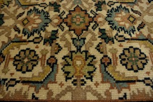Dark Navy Geometric Floral 5X8 Indo-Bidjar Oriental Rug