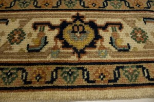 Dark Navy Geometric Floral 5X8 Indo-Bidjar Oriental Rug