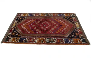 Red Tribal 4X6 Shiraz Persian Rug