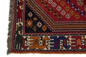 Red Tribal 4X6 Shiraz Persian Rug
