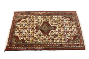 Cream Vintage Tribal 2'2X3'5 Geometric Oriental Persian Rug