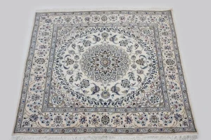 Cream Classic 7X7 Nain Persian Square Rug