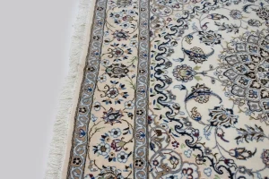 Cream Classic 7X7 Nain Persian Square Rug