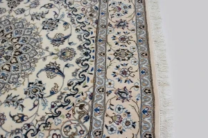 Cream Classic 7X7 Nain Persian Square Rug