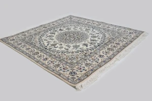 Cream Classic 7X7 Nain Persian Square Rug