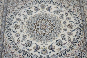 Cream Classic 7X7 Nain Persian Square Rug