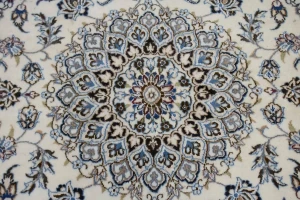 Cream Classic 7X7 Nain Persian Square Rug