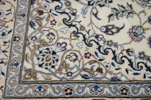 Cream Classic 7X7 Nain Persian Square Rug