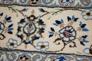 Cream Classic 7X7 Nain Persian Square Rug