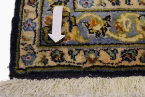 Vintage Dark Navy Traditional 11'6X17'4 Kashan Persian Rug