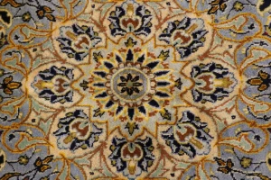 Vintage Dark Navy Traditional 11'6X17'4 Kashan Persian Rug
