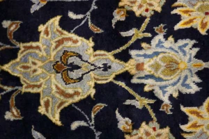 Vintage Dark Navy Traditional 11'6X17'4 Kashan Persian Rug