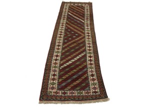 Tribal Geometric 3X10 Ghoochan Persian Runner Rug