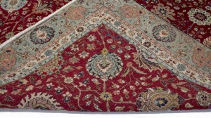 Vintage Red Traditional 9X13 Tabriz Persian Rug