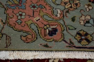 Vintage Red Traditional 9X13 Tabriz Persian Rug