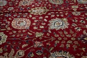 Vintage Red Traditional 9X13 Tabriz Persian Rug