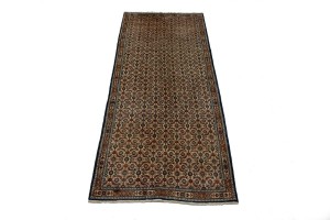 Semi Antique Allover Floral 3'4X8'5 Mood Persian Runner Rug