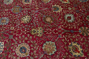 Vintage Fuchsia-Rose Traditional 11X15 Tabriz Persian Rug