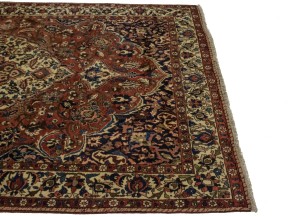 Vintage Brownish Red Floral 7X11 Bakhtiari Persian Rug