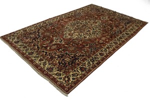 Vintage Brownish Red Floral 7X11 Bakhtiari Persian Rug