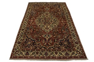 Vintage Brownish Red Floral 7X11 Bakhtiari Persian Rug