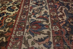 Vintage Brownish Red Floral 7X11 Bakhtiari Persian Rug