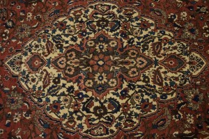 Vintage Brownish Red Floral 7X11 Bakhtiari Persian Rug