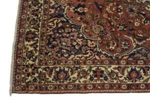 Vintage Brownish Red Floral 7X11 Bakhtiari Persian Rug
