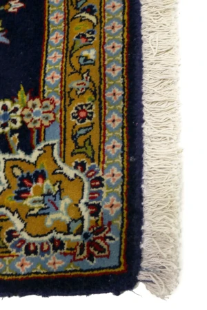 Navy Blue Traditional 2'9X3'0 Kashan Persian Rug