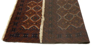 Dark Rust Tribal 3'2X5'5 Balouch Persian Rug