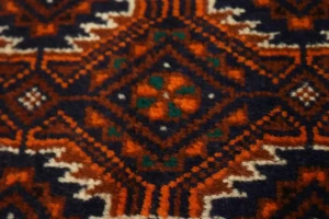 Dark Rust Tribal 3'2X5'5 Balouch Persian Rug