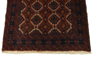 Dark Rust Tribal 3'2X5'5 Balouch Persian Rug