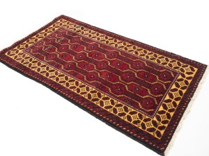 Vintage Red Tribal 3'6X6'5 Balouch Persian Rug