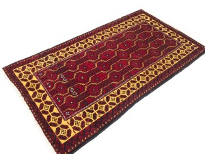 Vintage Red Tribal 3'6X6'5 Balouch Persian Rug