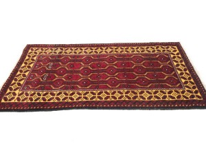 Vintage Red Tribal 3'6X6'5 Balouch Persian Rug