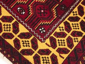 Vintage Red Tribal 3'6X6'5 Balouch Persian Rug