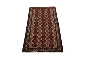 Vintage Beige Tribal 3'5X7 Balouch Persian Rug