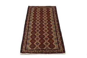 Vintage Beige Tribal 3'5X7 Balouch Persian Rug