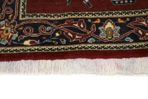 Wine Red Traditional 2'8X3'2 Kashan Persian Rug