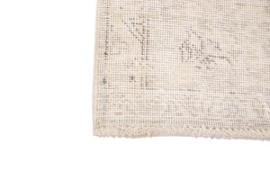 Antique Muted Cream Floral 8X11 Distressed Vintage Oriental Rug